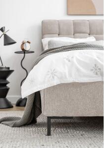 Bež tapecirani bračni krevet s podnicom 160x200 cm Eve – Miuform