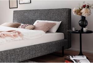 Sivi tapecirani bračni krevet 160x200 cm La Gomera – Meise Möbel