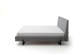 Sivi tapecirani bračni krevet 160x200 cm La Gomera – Meise Möbel