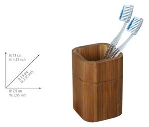 Smeđa čaša za četkice za zube od bambusa Serro – Wenko