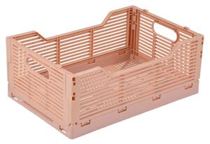 Svijetlo ružičasta plastična kutija za pohranu 40x30x17 cm – Homéa