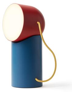 Crvena/plava LED stolna lampa (visina 14 cm) Orbe – Lexon