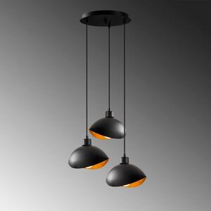 Crna viseća svjetiljka s metalnim sjenilom ø 50 cm Sivani – Opviq lights