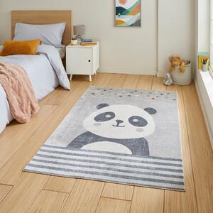 Svijetlo sivi dječji tepih 80x150 cm Vida Kids Panda – Think Rugs