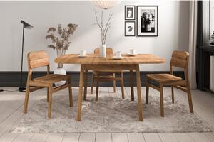 Proširiv blagovaonski stol od punog hrasta u prirodnoj boji 100x120 cm Twig – The Beds