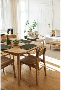 Proširiv blagovaonski stol od punog hrasta u prirodnoj boji 100x120 cm Twig – The Beds