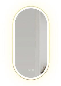 Ogledalo LED OVL 50x100cm Brush Gold