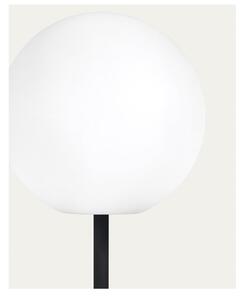 Bijela/crna LED stojeća svjetiljka s daljinskim upravljačem (visina 120 cm) Dinesh – Kave Home