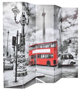 VidaXL Sklopiva sobna pregrada 200 x 170 cm slika londonskog autobusa