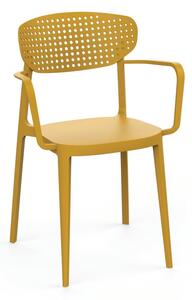 Žuta plastična vrtna stolica Aire – Rojaplast