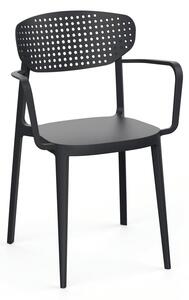 Antracitno siva plastična vrtna stolica Aire – Rojaplast