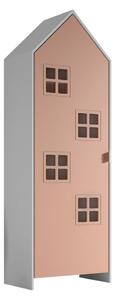 Bijelo-ružičasta dječja garderoba od masivnog bora 37x172 cm Casami Bruges – Vipack
