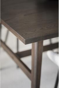 Tamno smeđi blagovaonski stol u dekoru hrasta 100x220 cm Plainfield – Rowico