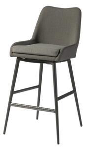 Siva metalna/podstavljena vrtna barska stolica Domino – Exotan
