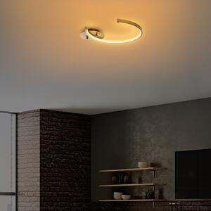 LED stropna svjetiljka u zlatnoj boji 33x46 cm Moon – Opviq lights