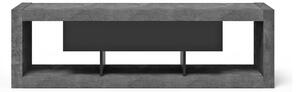 Crna/siva TV komoda u betonskom dekoru 175x52 cm Nara – TemaHome