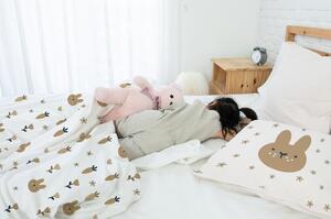 Dječja posteljina za krevet za jednu osobu od pamučnog satena 135x200 cm Sweet Bunnies – Butter Kings