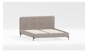Svjetlo smeđi tapecirani krevet s podnicom 90x200 cm Barker – Ropez