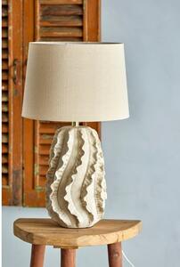 Bež stolna lampa s tekstilnim sjenilom (visina 64 cm) Natika – Bloomingville