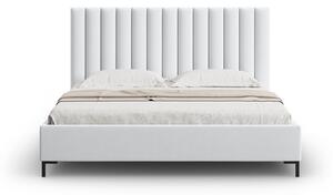 Svijetlo sivi tapecirani bračni krevet s prostorom za pohranu s podnicom 180x200 cm Casey – Mazzini Beds