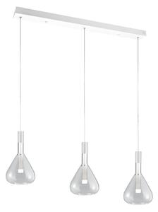 Bijela LED viseća svjetiljka sa staklenim sjenilom Cipera – CINQUE