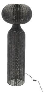 Crna stojeća svjetiljka sa sjenilom od ratana (visina 130 cm) Werna – Villa Collection