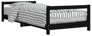 VidaXL Okvir za dječji krevet crni 80 x 200 cm od masivne borovine