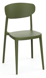 Tamno zelena plastična vrtna stolica Mare – Rojaplast