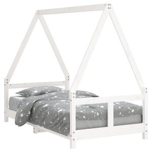 VidaXL Okvir za dječji krevet bijeli 80 x 160 cm od masivne borovine