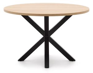 Crni/u prirodnoj boji okrugli blagovaonski stol ø 120 cm Argo – Kave Home