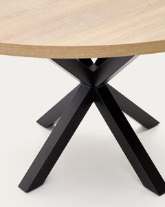 Crni/u prirodnoj boji okrugli blagovaonski stol ø 120 cm Argo – Kave Home