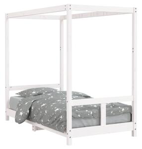 VidaXL Okvir za dječji krevet bijeli 80 x 160 cm od masivne borovine