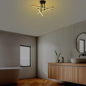 Crna LED stropna svjetiljka 26x51 cm Ledflower – Opviq lights