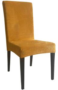 Navlaka za stolicu rastezljiva Velvet žuta 45x52 cm, set od 2 kom
