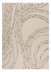 Smeđi/krem vunen tepih 80x150 cm Abstract Swirl – Flair Rugs