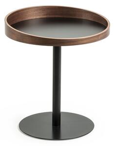 Okrugli pomoćni stol s pločom stola u dekoru oraha ø 46 cm Kaori – Kave Home