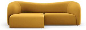 Senf žuta baršunasta sofa 237 cm Santi – Interieurs 86