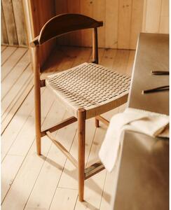 Smeđa vrtna barska stolica od masivnog drveta Nina – Kave Home