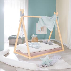 Dječji krevet u obliku kućice 70x140 cm u prirodnoj boji Montessori – Roba