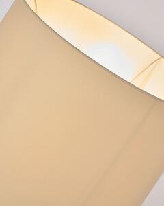 Bijela/smeđa stojeća svjetiljka s tekstilnim sjenilom (visina 175 cm) Powell – Kave Home