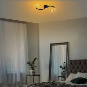 Crna LED stropna svjetiljka 25x10 cm Es – Opviq lights