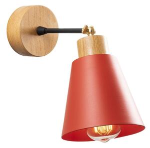Crvena/u prirodnoj boji zidna lampa ø 14 cm Manavgat – Opviq lights