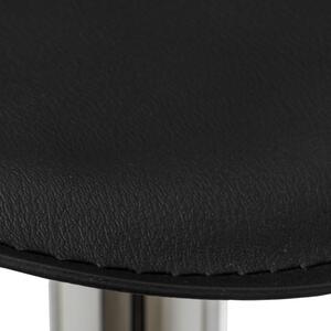 Crne barske stolice u setu podesive visine 2 kom od umjetne kože (visine sjedala 73 cm) – Casa Selección
