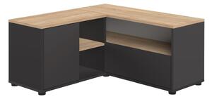 Crna/u prirodnoj boji TV komoda u dekoru hrasta 90x45 cm Angle – TemaHome