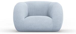Svijetlo plava fotelja od bouclé tkanine Essen – Cosmopolitan Design