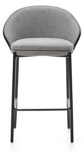 Crne/sive barske stolice u setu 2 kom (visine sjedala 65 cm) Eamy – Kave Home