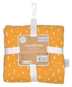 Žuta deka za bebe od muslina 75x75 cm – Bébé Douceur