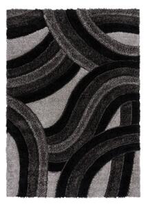Crni/sivi ručno rađen tepih od recikliranih vlakna 80x150 cm Velvet – Flair Rugs