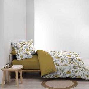 Oker žuta/bijela posteljina za bračni krevet/za produženi krevet od muslina 260x240 cm Garance – douceur d'intérieur