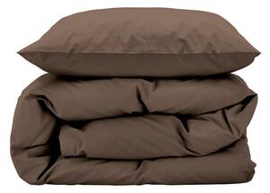 Smeđa posteljina za krevet za jednu osobu/za produženi krevet od pamučnog perkala 140x220 cm Crisp – Södahl